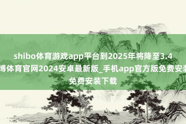 shibo体育游戏app平台到2025年将降至3.4%-世博体育官网2024安卓最新版_手机app官方版免费安装下载