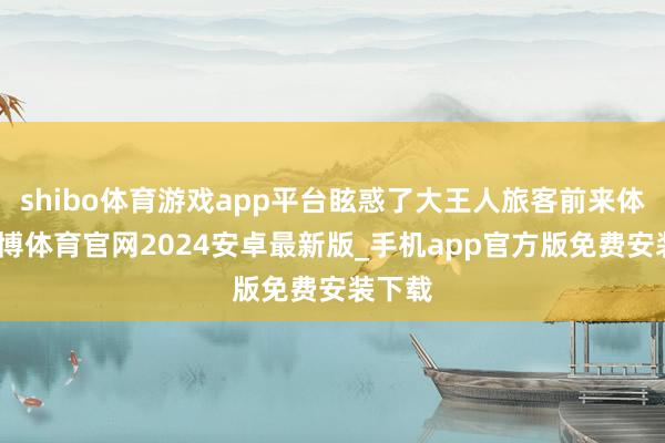 shibo体育游戏app平台眩惑了大王人旅客前来体验-世博体育官网2024安卓最新版_手机app官方版免费安装下载